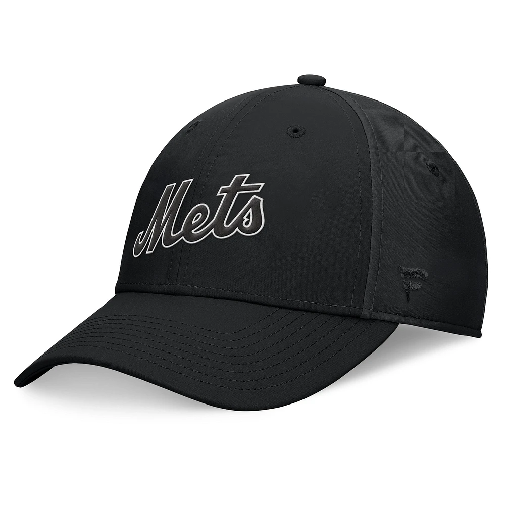 Casquette flexible noire New York Mets Night Game Fanatics pour hommes