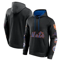 Men's Fanatics Black New York Mets Wild Winner Pullover Hoodie