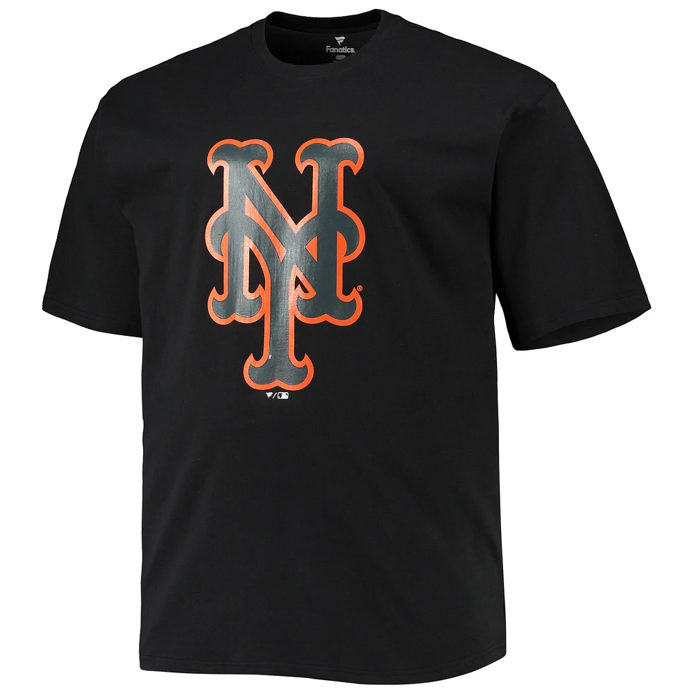 Men's Fanatics Francisco Lindor Black New York Mets Big & Tall Logo T-Shirt