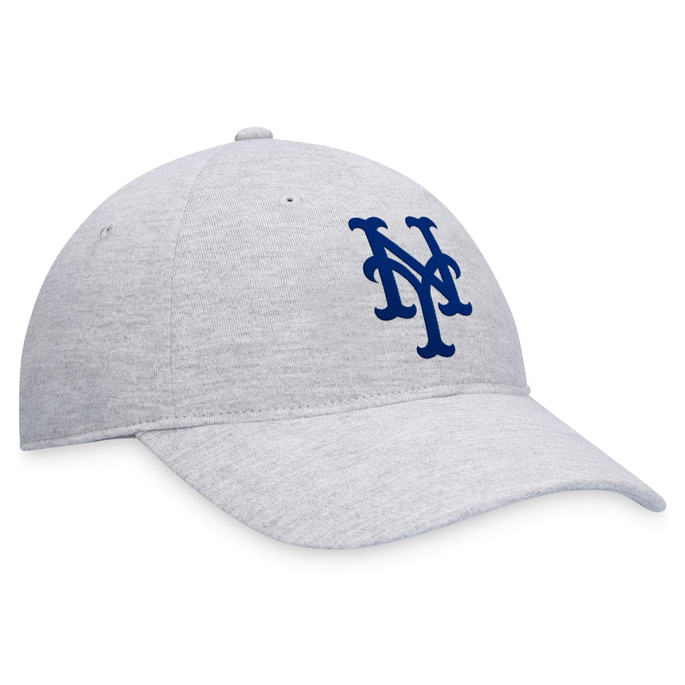 Men's Fanatics Gray New York Mets Logo Adjustable Hat