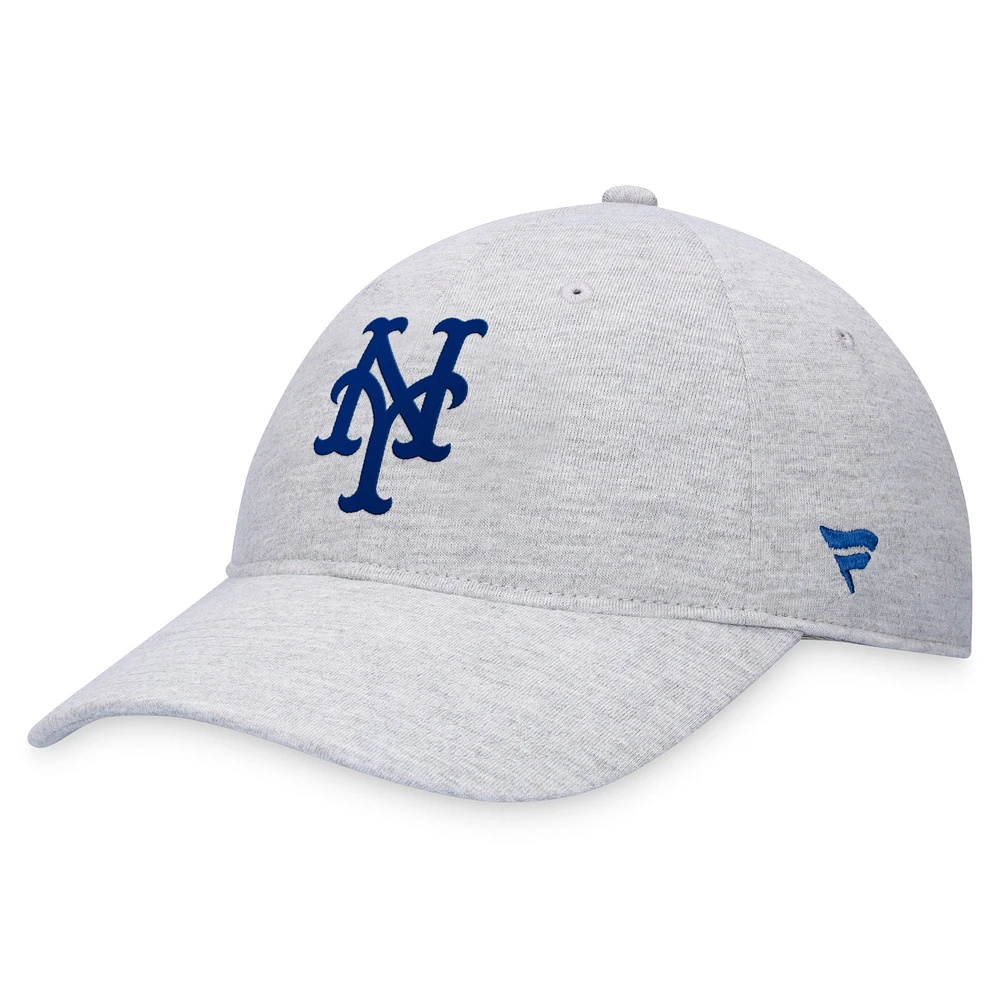 Men's Fanatics Gray New York Mets Logo Adjustable Hat