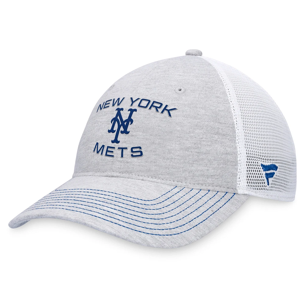 Casquette réglable gris New York Mets Trucker Fanatics pour hommes