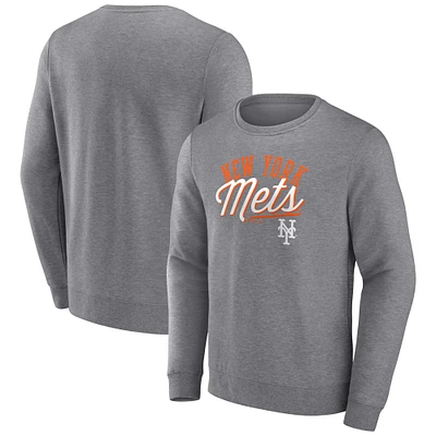 Sweatshirt à capuche Fanatics Heather Grey New York Mets Simplicity pour hommes