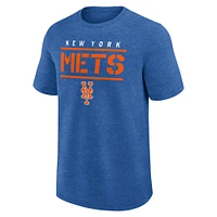 T-shirt Fanatics Heather Royal pour homme, modèle haut de gamme des Mets New York