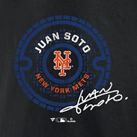 Men's  Fanatics Juan Soto Black New York Mets Seal Logo T-Shirt