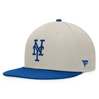 Men's Fanatics Khaki/Royal New York Mets Team Two-Tone Snapback Hat