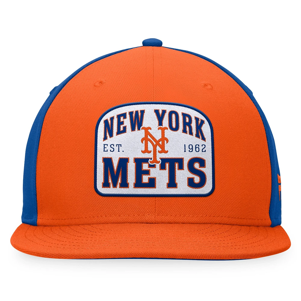 Casquette Snapback Fanatics Orange/Royal New York Mets Cycle pour hommes