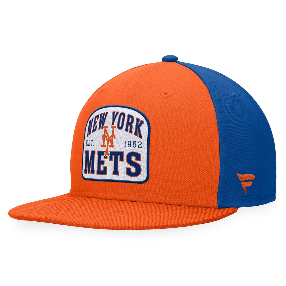 Casquette Snapback Fanatics Orange/Royal New York Mets Cycle pour hommes