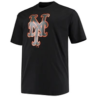 Men's Fanatics Pete Alonso Black New York Mets Big & Tall Wordmark Name Number T-Shirt