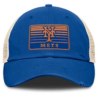 Casquette ajustable en maille Eastbound pour homme Fanatics Royal/Natural New York Mets Cooperstown Collection