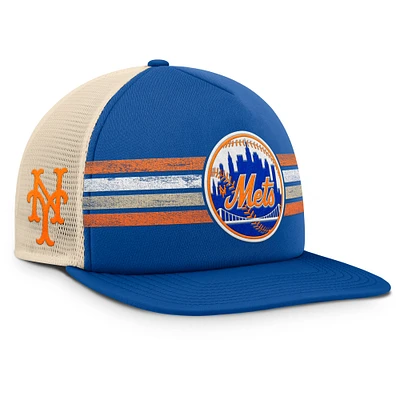 Casquette snapback Powers de la collection Cooperstown des Mets de New York pour homme, couleur bleu royal/naturel