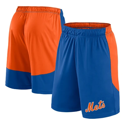 Men's Fanatics Royal/Orange New York Mets Launch Polyester Shorts