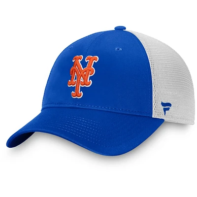 Men's Fanatics Royal/White New York Mets Team Core Unstructured Trucker Adjustable Hat