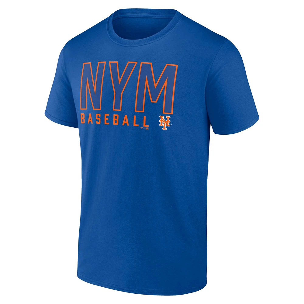 Ensemble de deux t-shirts combo Fanatics Royal/White New York Mets pour hommes