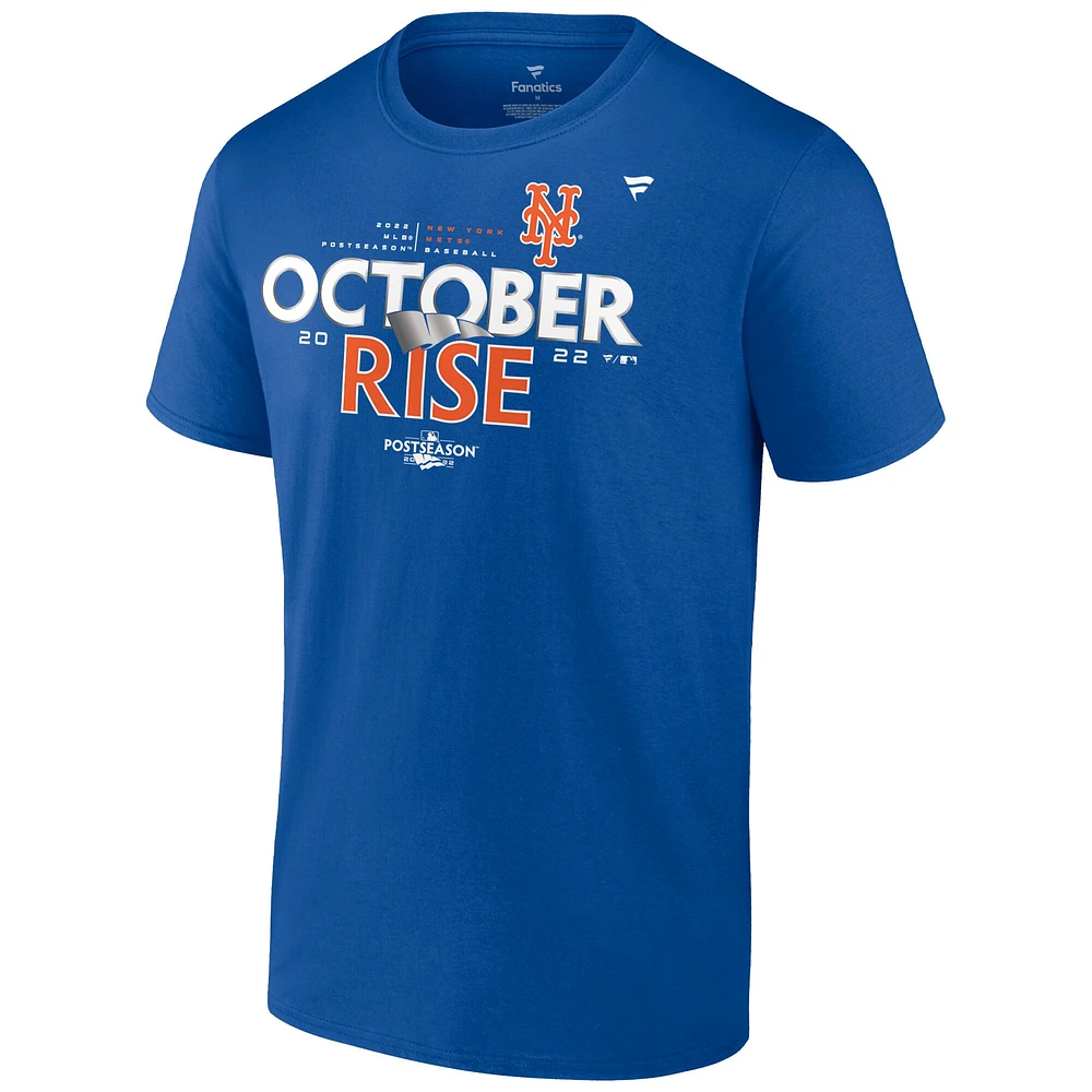 T-shirt grand et pour hommes Fanatics Royal New York Mets 2022 Post-saison Vestiaire