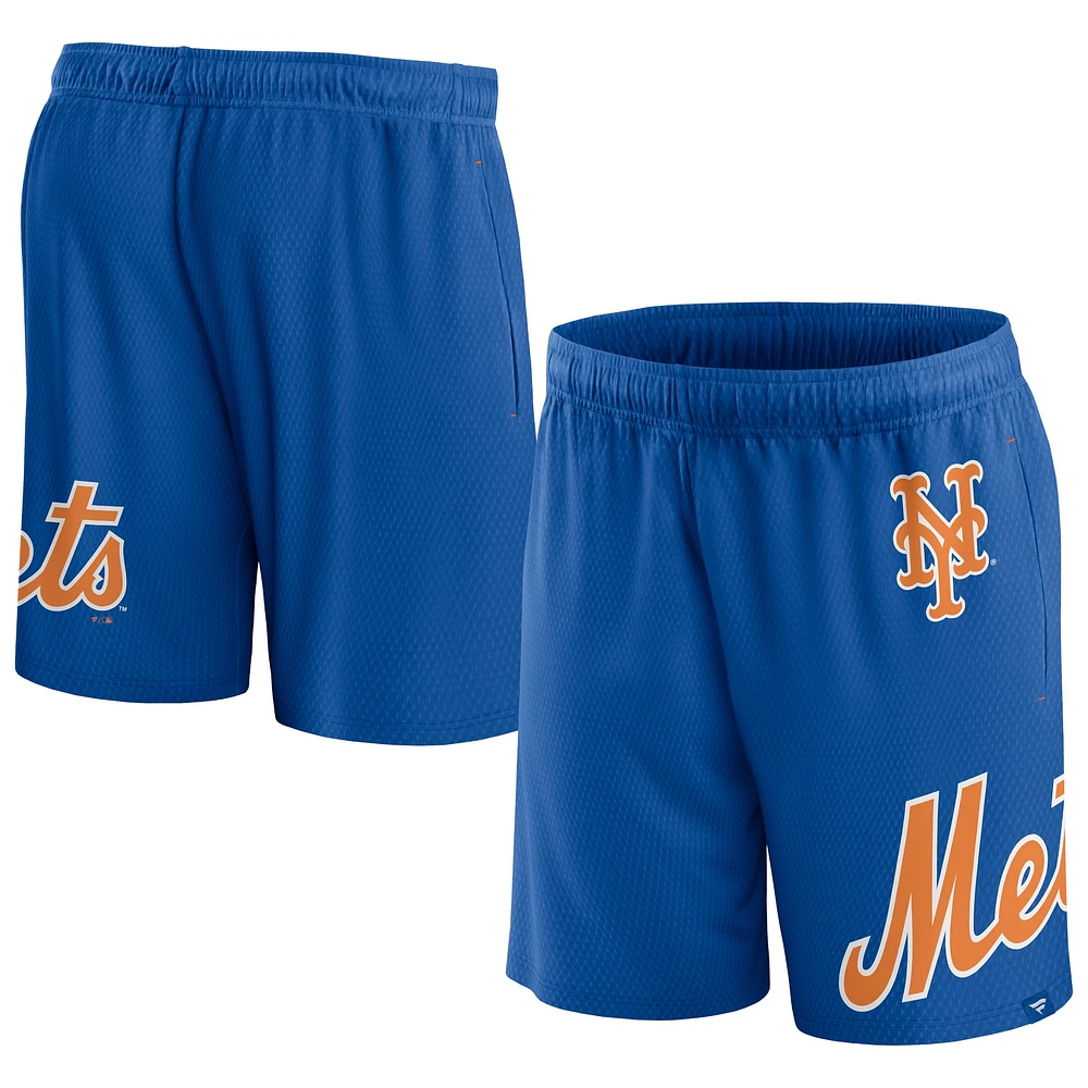 Short en maille Fanatics Royal New York Mets Clincher pour hommes