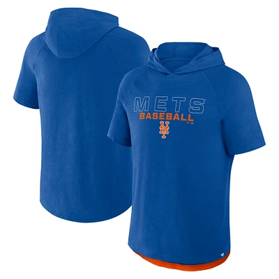 Men's Fanatics Royal New York Mets Clubhouse Optimal Play Raglan Hoodie T-Shirt