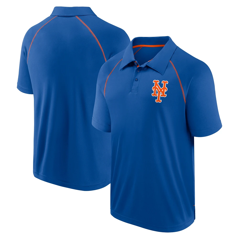 Polo raglan Fanatics Royal New York Mets Strong Alone pour hommes