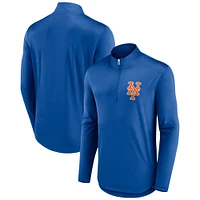 Men's Fanatics Royal New York Mets Tough Minded Lightweight Quarter-Zip Pullover