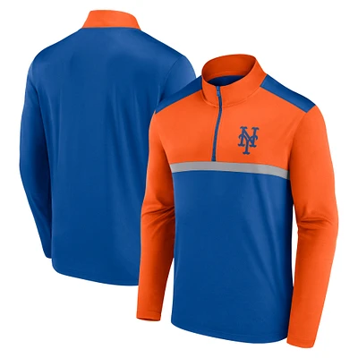 Men's Fanatics Royal New York Mets Unstoppable Quarter-Zip Top