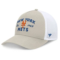 Casquette réglable de camionneur A-Frame Stone New York Mets Fanatics pour hommes