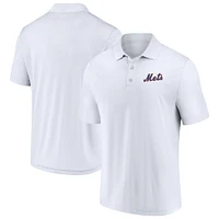 Polo à composants New York Mets blanc Fanatics pour hommes