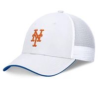 Men's Fanatics White New York Mets Front Office Meshback Structured Adjustable Hat