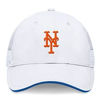 Men's Fanatics White New York Mets Front Office Meshback Structured Adjustable Hat