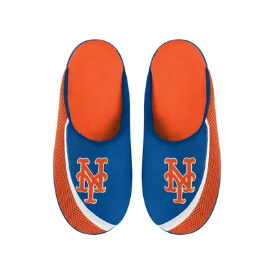 New York Mets FOCO Big Logo Color Edge Slippers