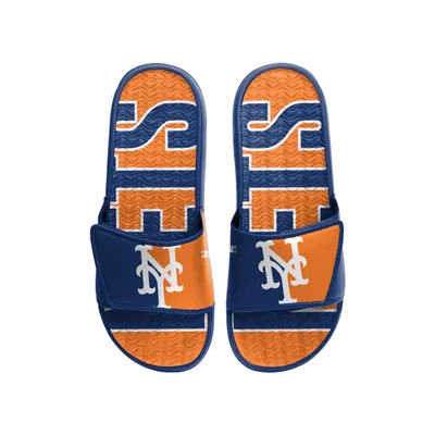 New York Mets FOCO Logo Gel Slide Sandals