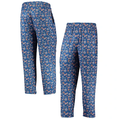 FOCO Royal New York Mets Cooperstown Collection Pantalon de pyjama à répétition pour homme