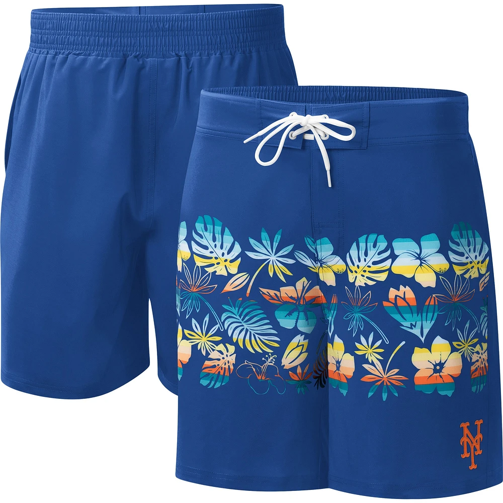 Men's G-III Sports by Carl Banks Royal New York Mets Breeze Volley Swim Shorts