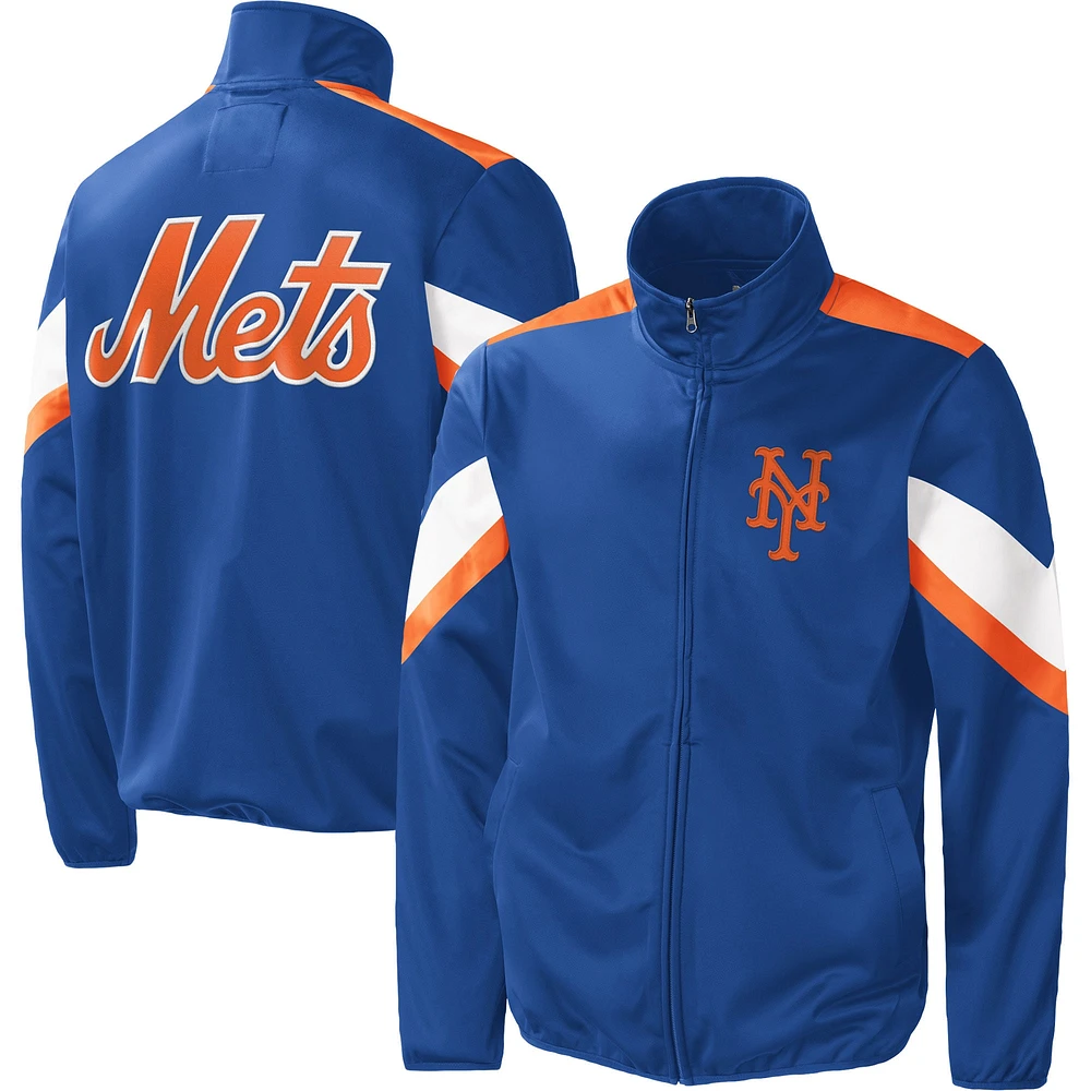 Veste à glissière pleine longueur G-III Sports by Carl Banks Royal New York Mets pour homme