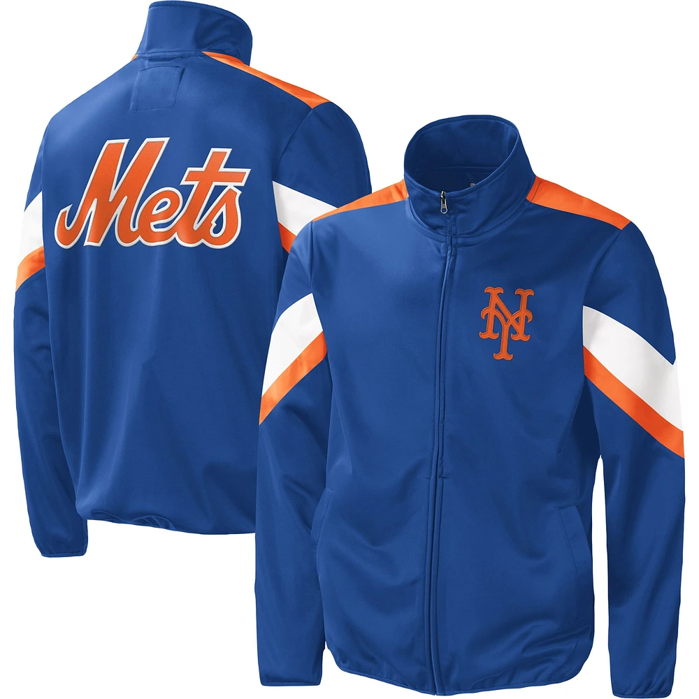 Veste à glissière pleine longueur G-III Sports by Carl Banks Royal New York Mets pour homme