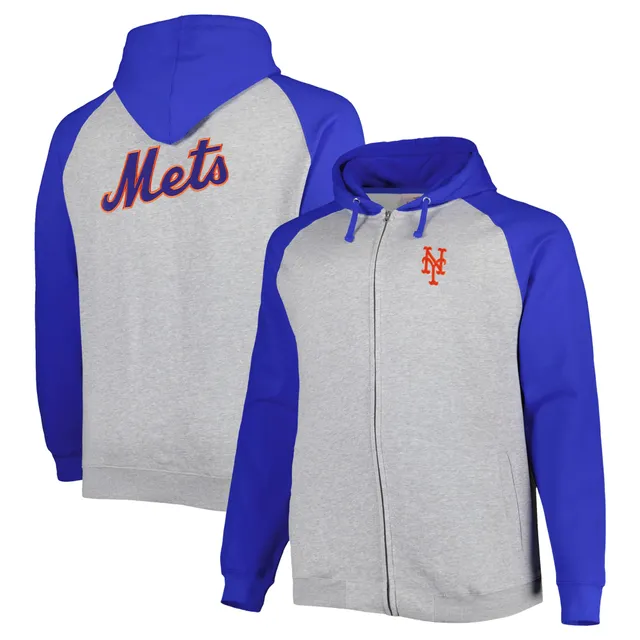 Lids New York Mets Nike Baseball Raglan 3/4-Sleeve Pullover Hoodie -  Heather Gray/Heather Royal