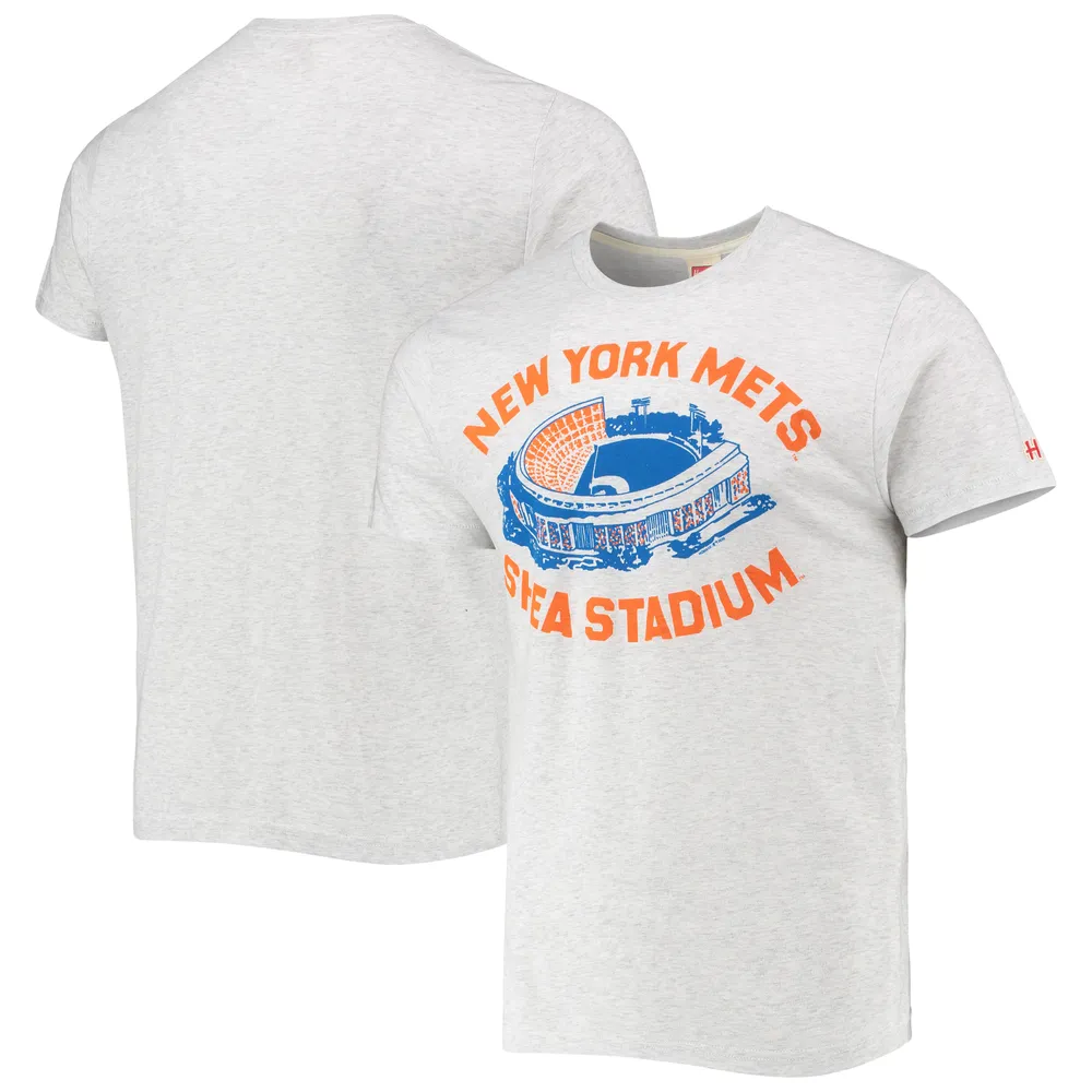New York Mets Homage Hyper Local Tri-Blend T-Shirt - Gray