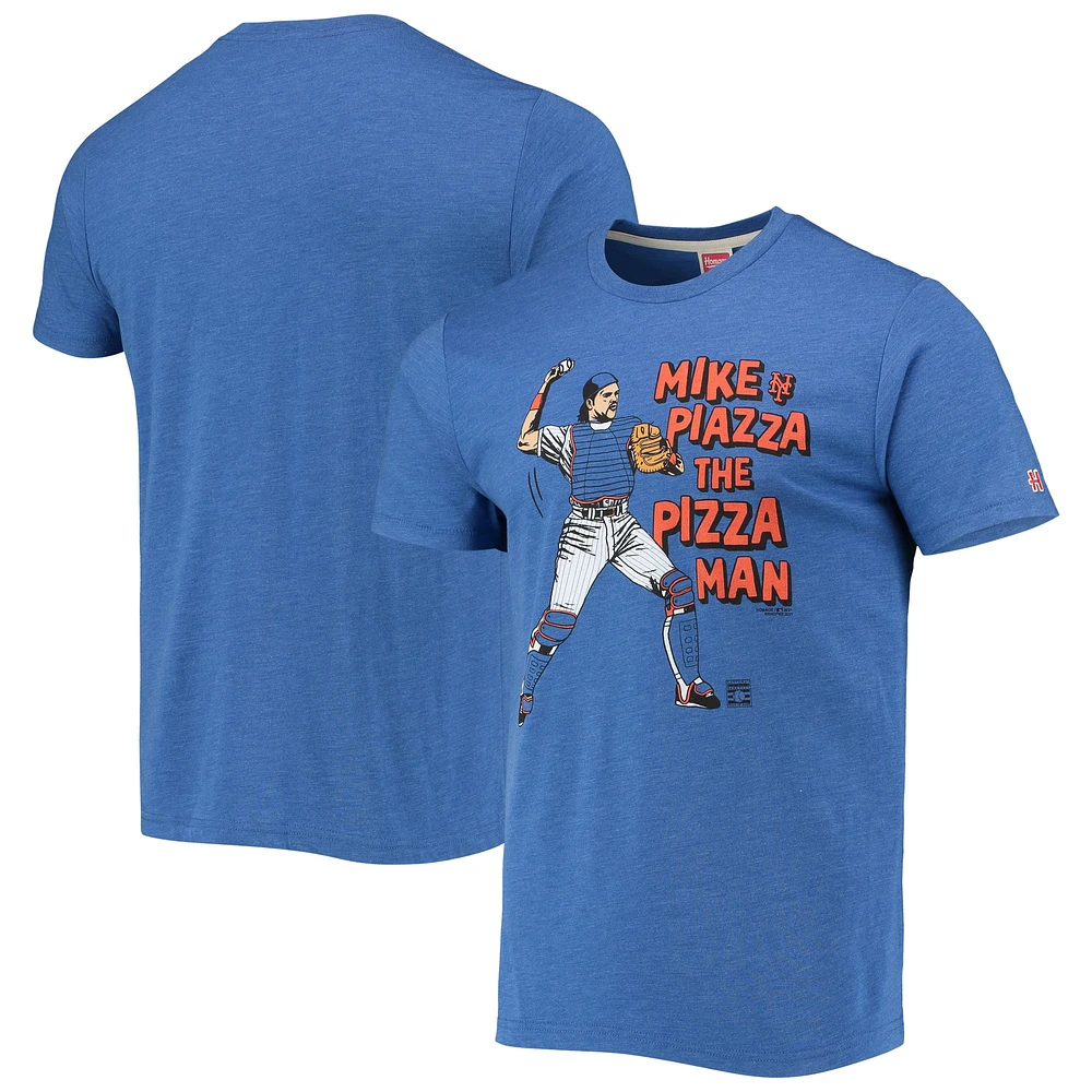 T-shirt Tri-Blend Icons Hommage pour hommes à Mike Piazza Royal New York Mets Cooperstown Collection