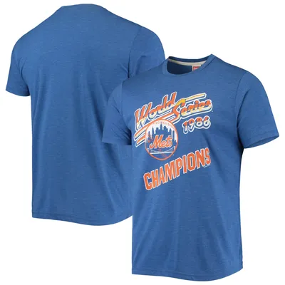 New York Mets Homage 1986 World Series Champions Tri-Blend T-Shirt - Royal