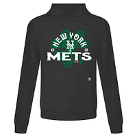 Men's Levelwear Black New York Mets St. Patrick's Day Relay Shamrock Pullover Hoodie