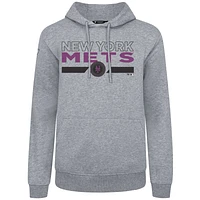Men's Levelwear Gray New York Mets Accolade Podium No Hitter Pullover Hoodie