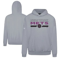 Sweat à capuche gris City Connect Contact No Hitter pour homme des Mets de New York