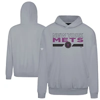 Sweat à capuche gris City Connect Contact No Hitter pour homme des Mets de New York