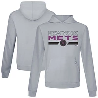 Men's Levelwear  Gray New York Mets City Connect Relay No Hitter Pullover Hoodie