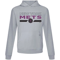 Men's Levelwear  Gray New York Mets City Connect Relay No Hitter Pullover Hoodie