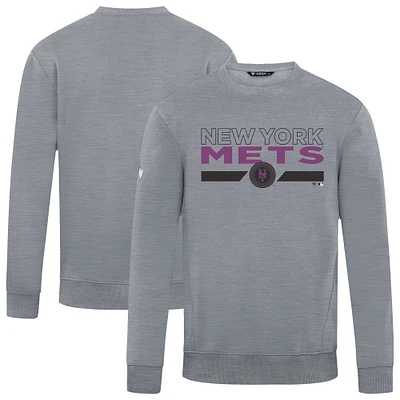 Sweat-shirt gris City Connect Zane No Hitter pour homme, motif New York Mets