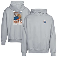 Sweat à capuche gris pour homme Levelwear New York Mets Contact Pro Card