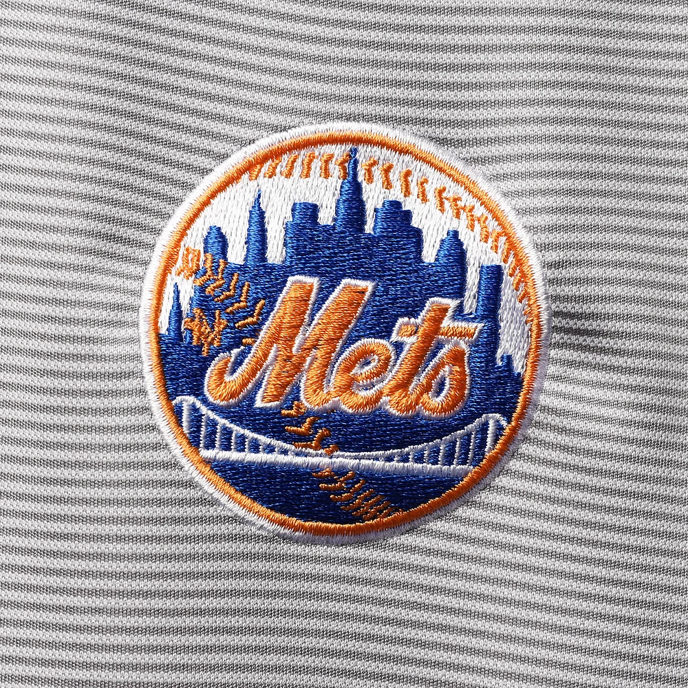 New York Mets Orion Historic Logo Raglan Quarter-Zip Jacket Gris Homme Levelwear