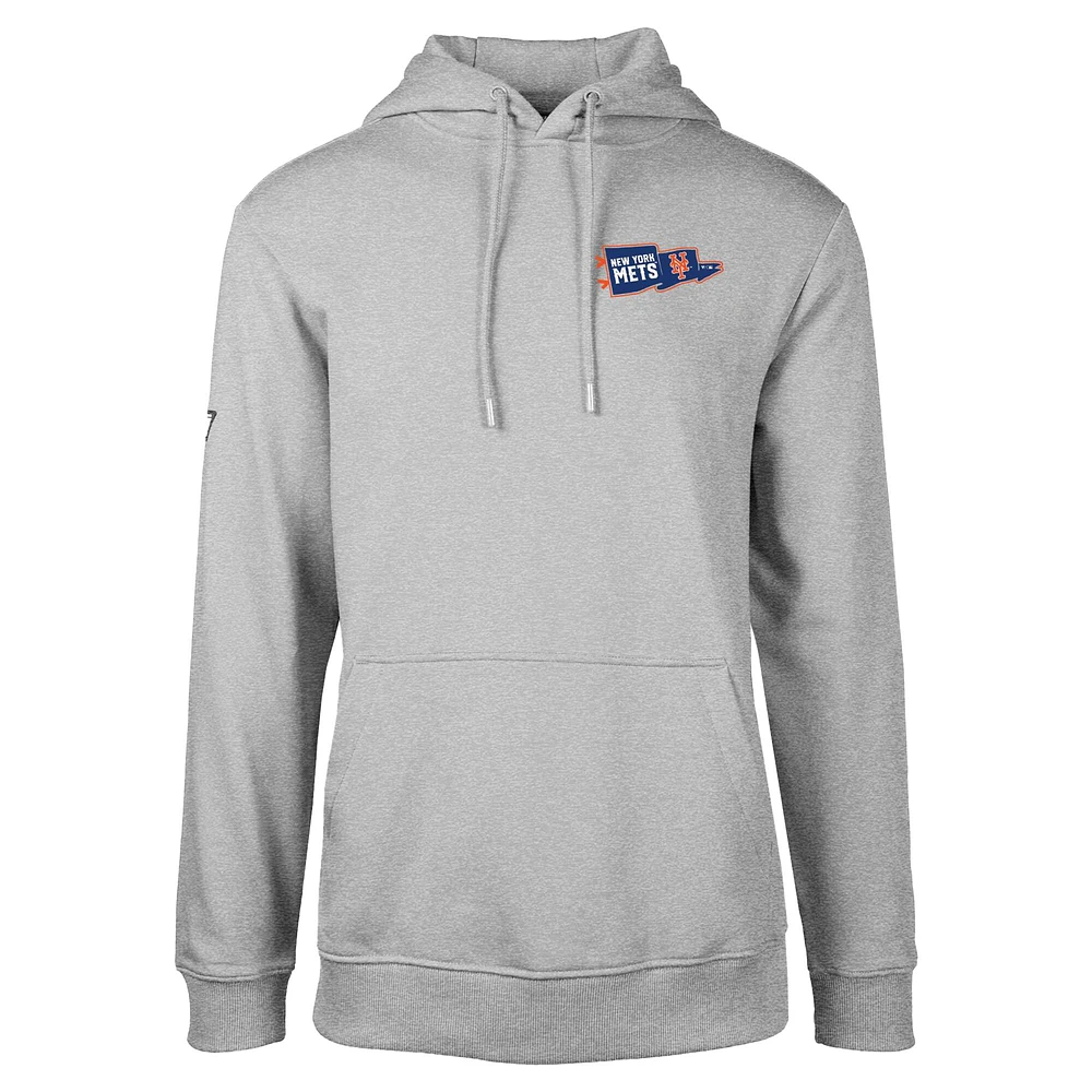 Men's Levelwear  Gray New York Mets Podium Rafters Pullover Hoodie