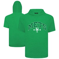 Men's Levelwear Green New York Mets St. Patrick's Day Phase Plaid Short Sleeve T-Shirt Hoodie