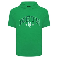 Men's Levelwear Green New York Mets St. Patrick's Day Phase Plaid Short Sleeve T-Shirt Hoodie